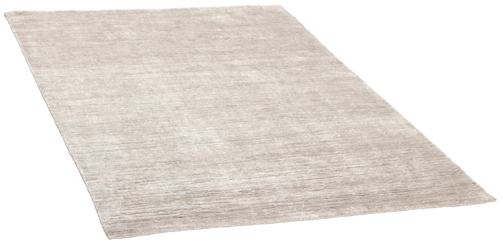 Plain ivory viscose rug