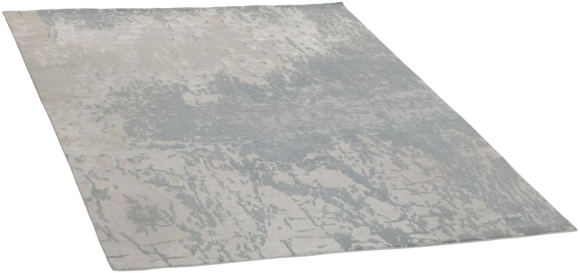 grey and blue abstract rug