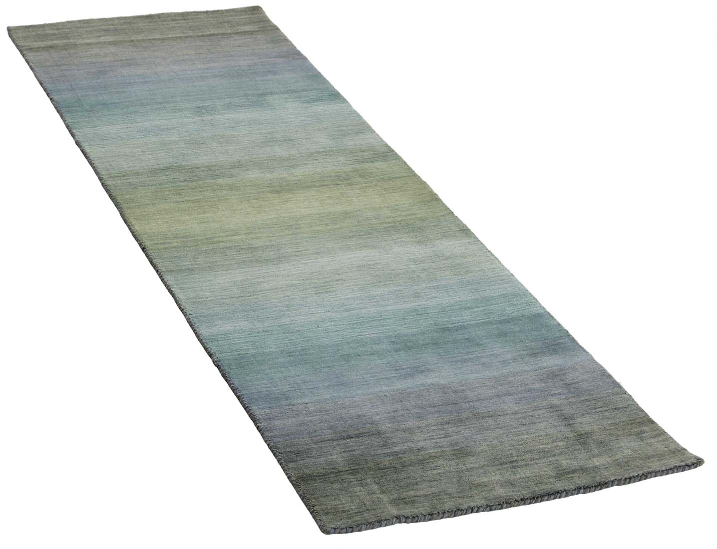 green and purple ombre runner