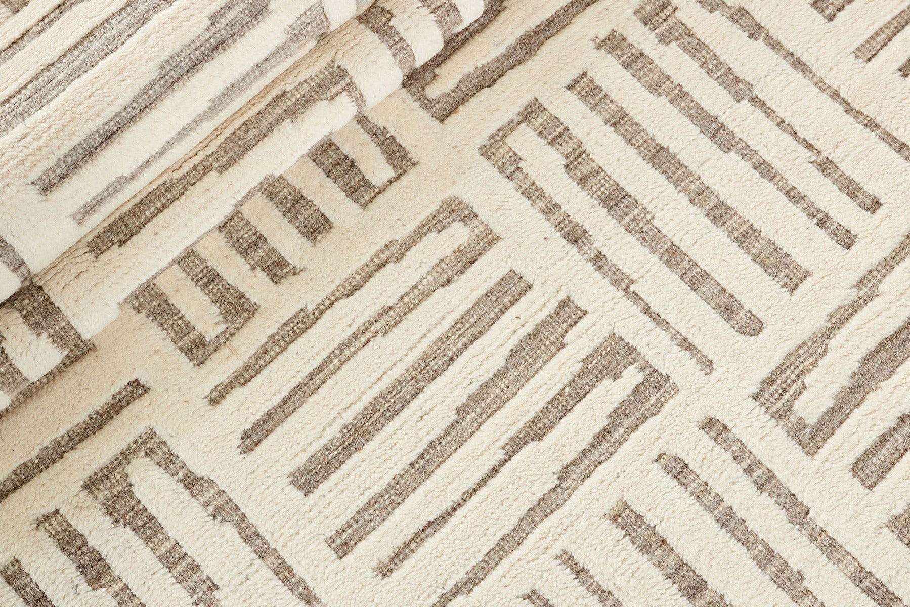 beige runner with geometric pattern