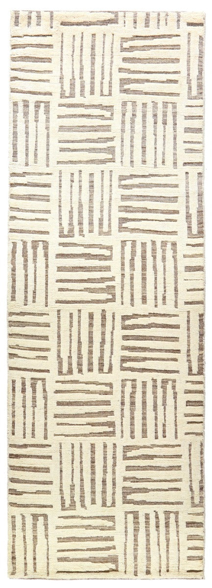 beige runner with geometric pattern