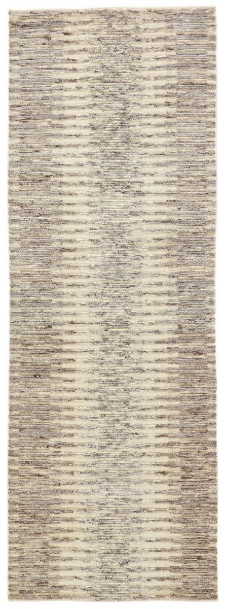 beige runner with abstract design