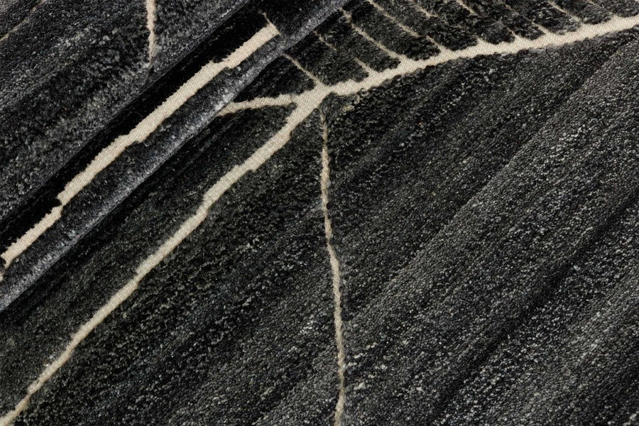 dark grey runner with abstract design