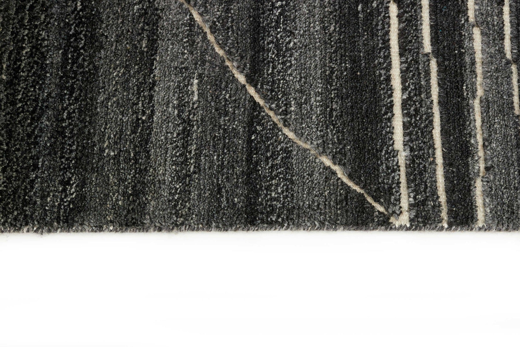 dark grey runner with abstract design