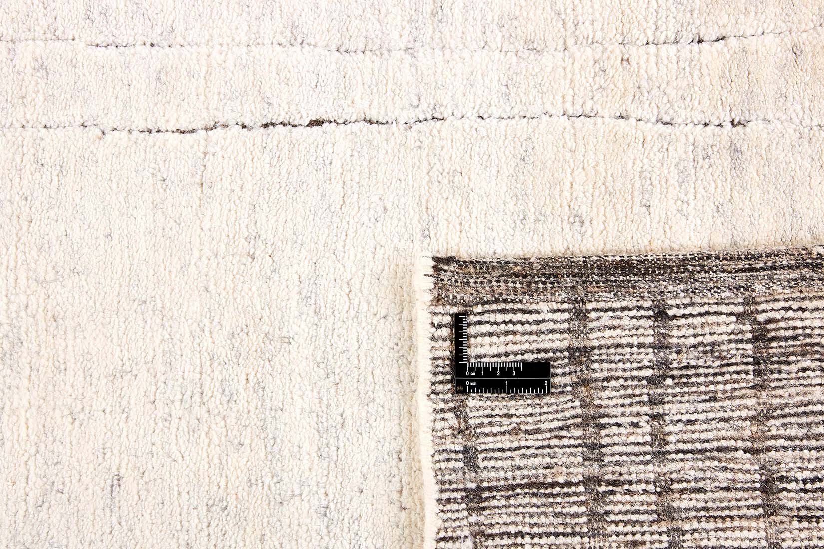 cream area wool runner with abstract design