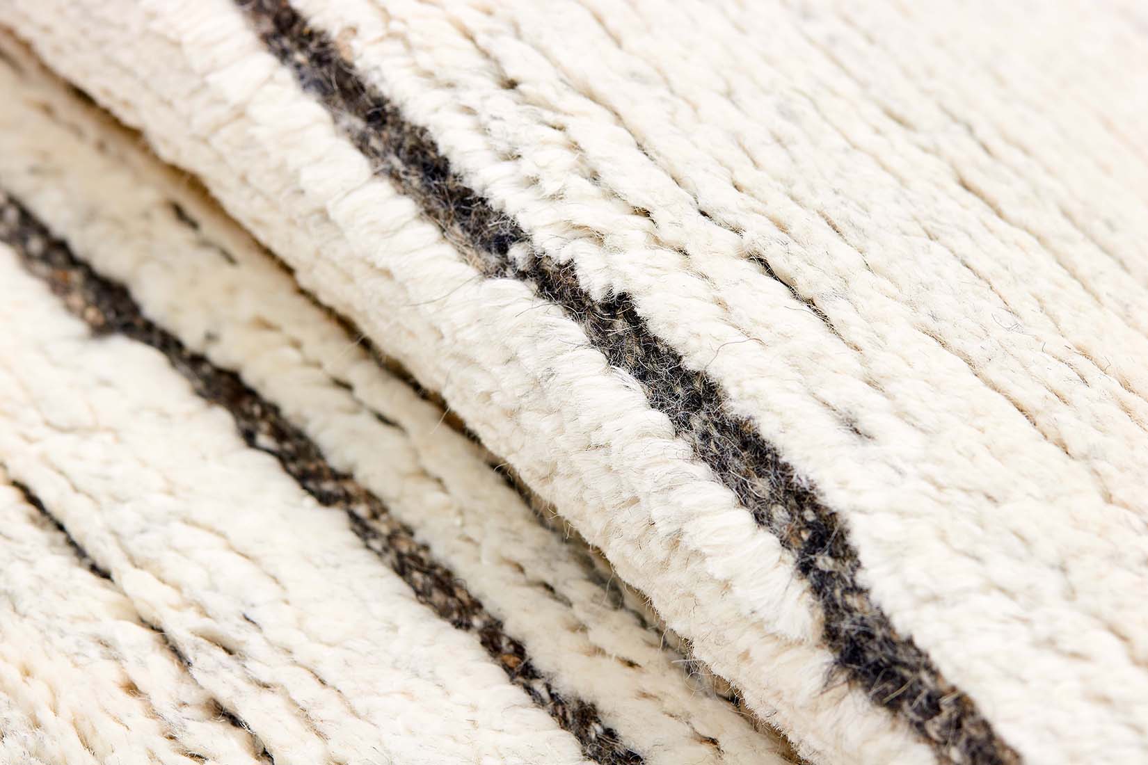 cream area wool runner with abstract design