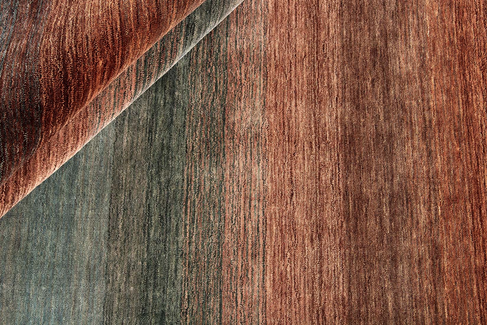blue and black ombre rug