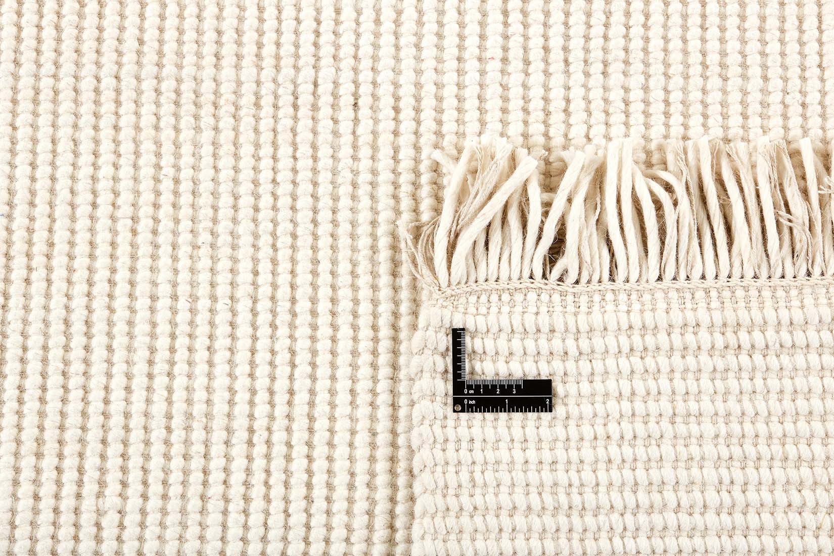 Simple white textured flatweave rug