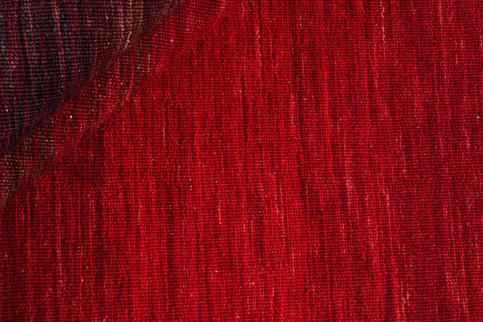 red and black ombre flatweave kelim runner