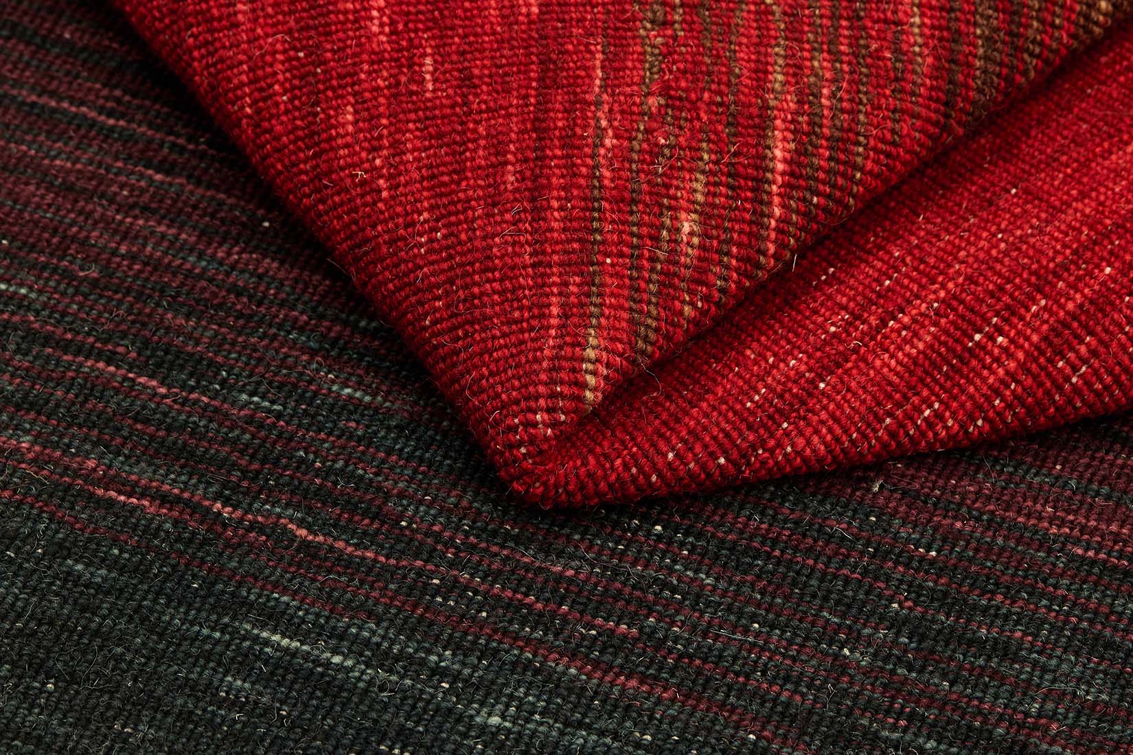 red and black ombre flatweave kelim runner