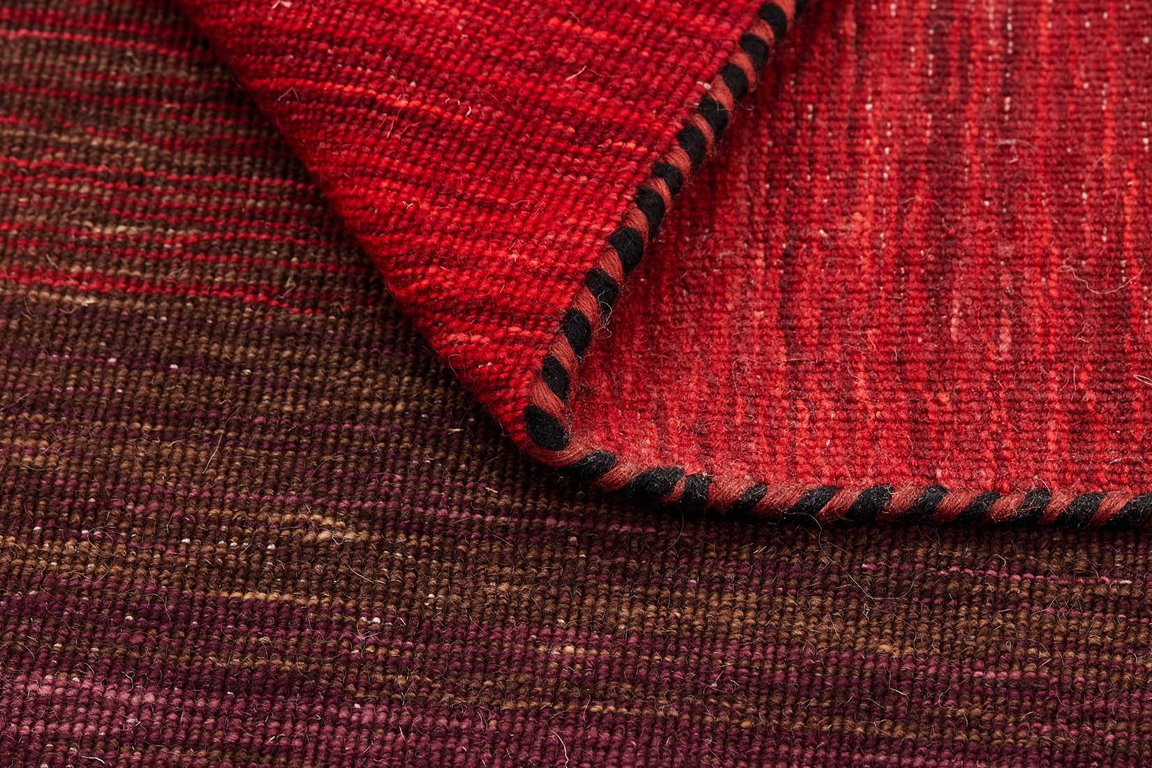 red and black ombre flatweave kelim rug
