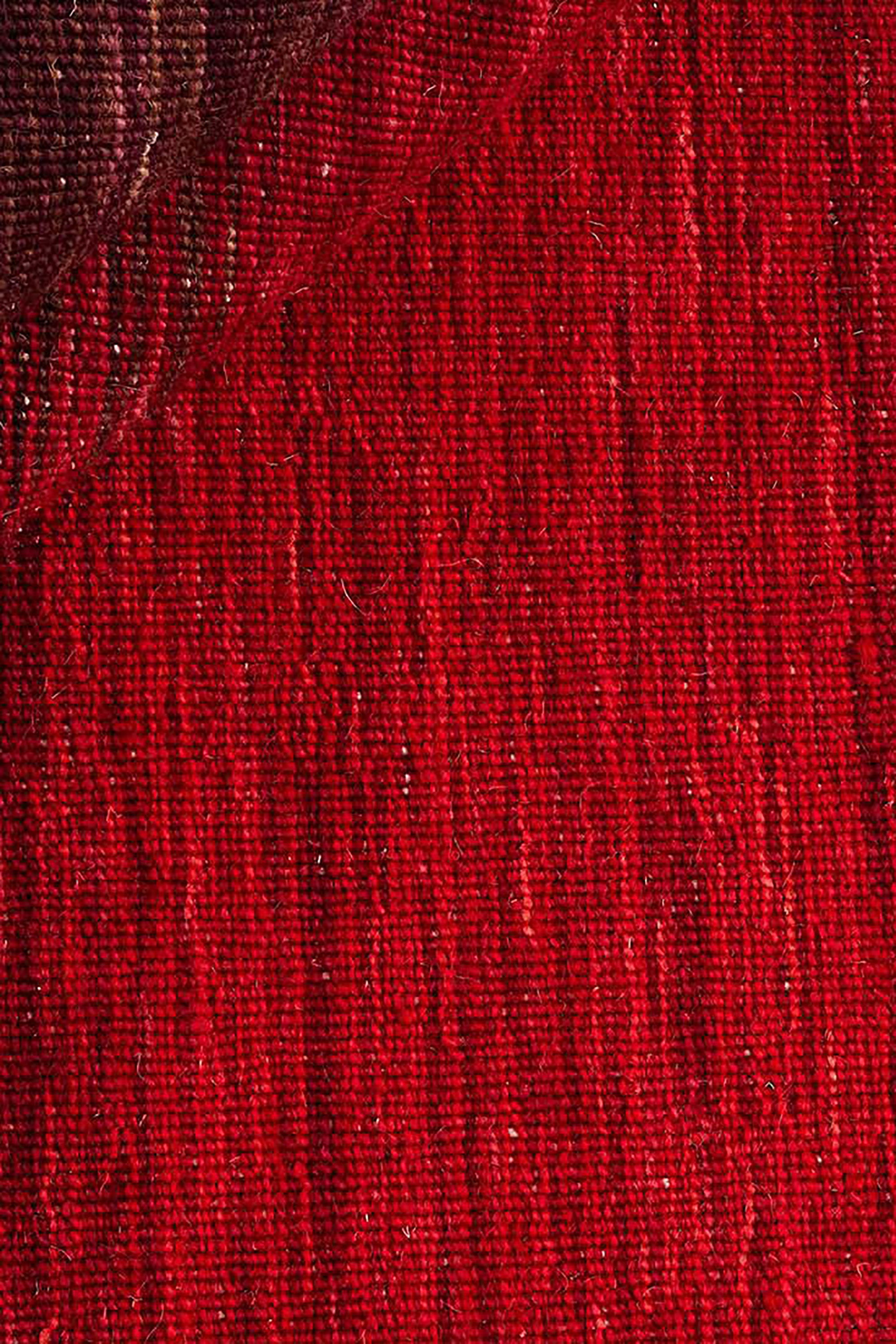 red and black ombre flatweave kelim rug