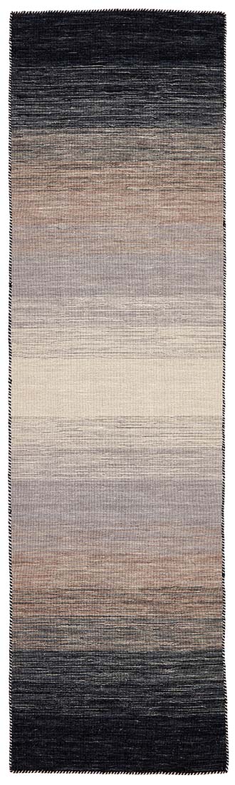 black and grey ombre flatweave kelim runner