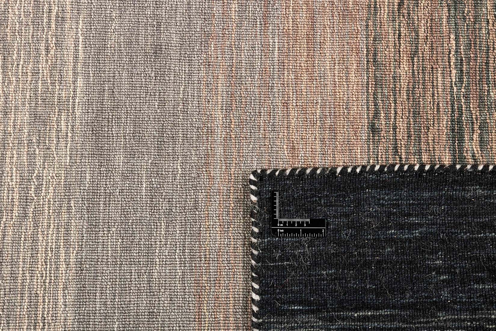 black and grey ombre flatweave kelim rug