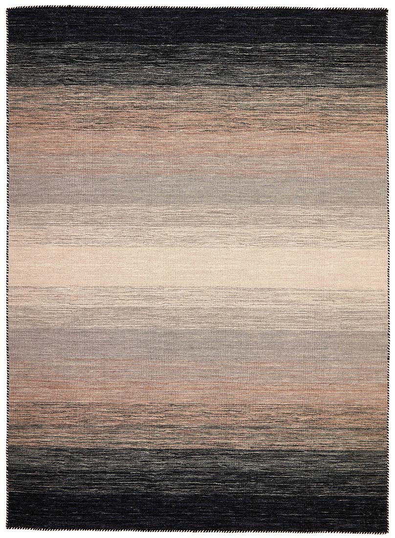 black and grey ombre flatweave kelim rug
