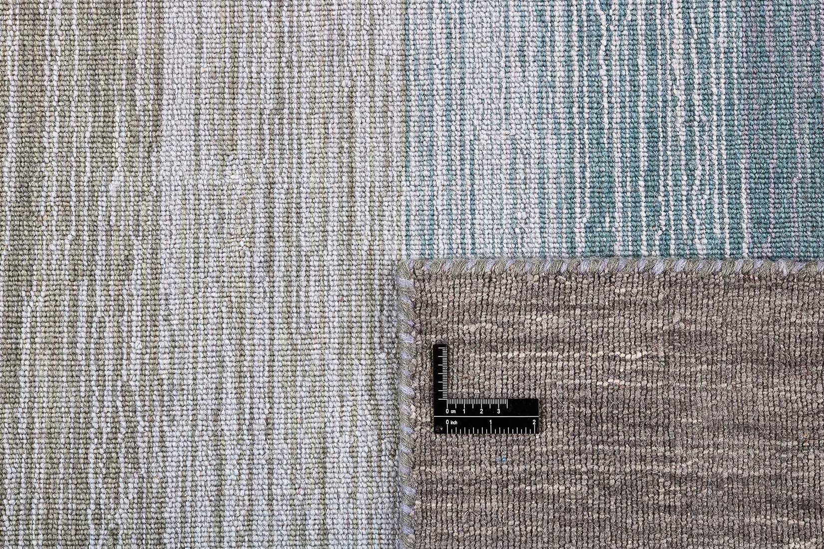 green and purple ombre kelim runner