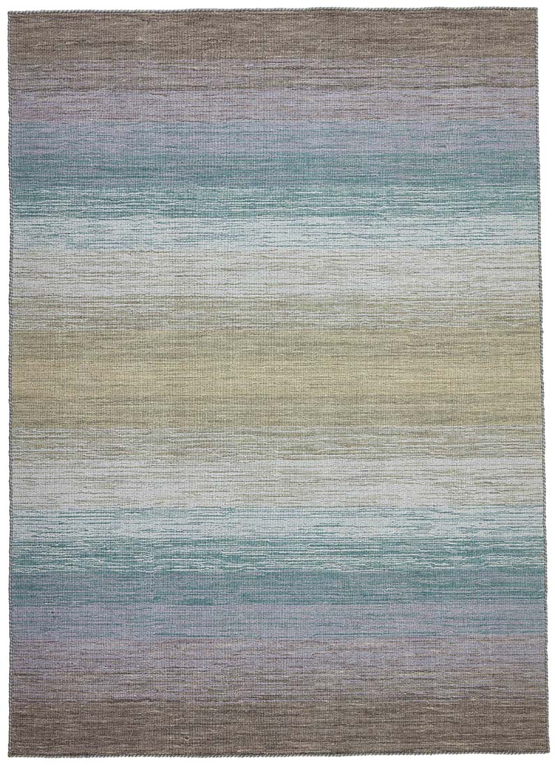 blue, green and purple ombre kelim rug