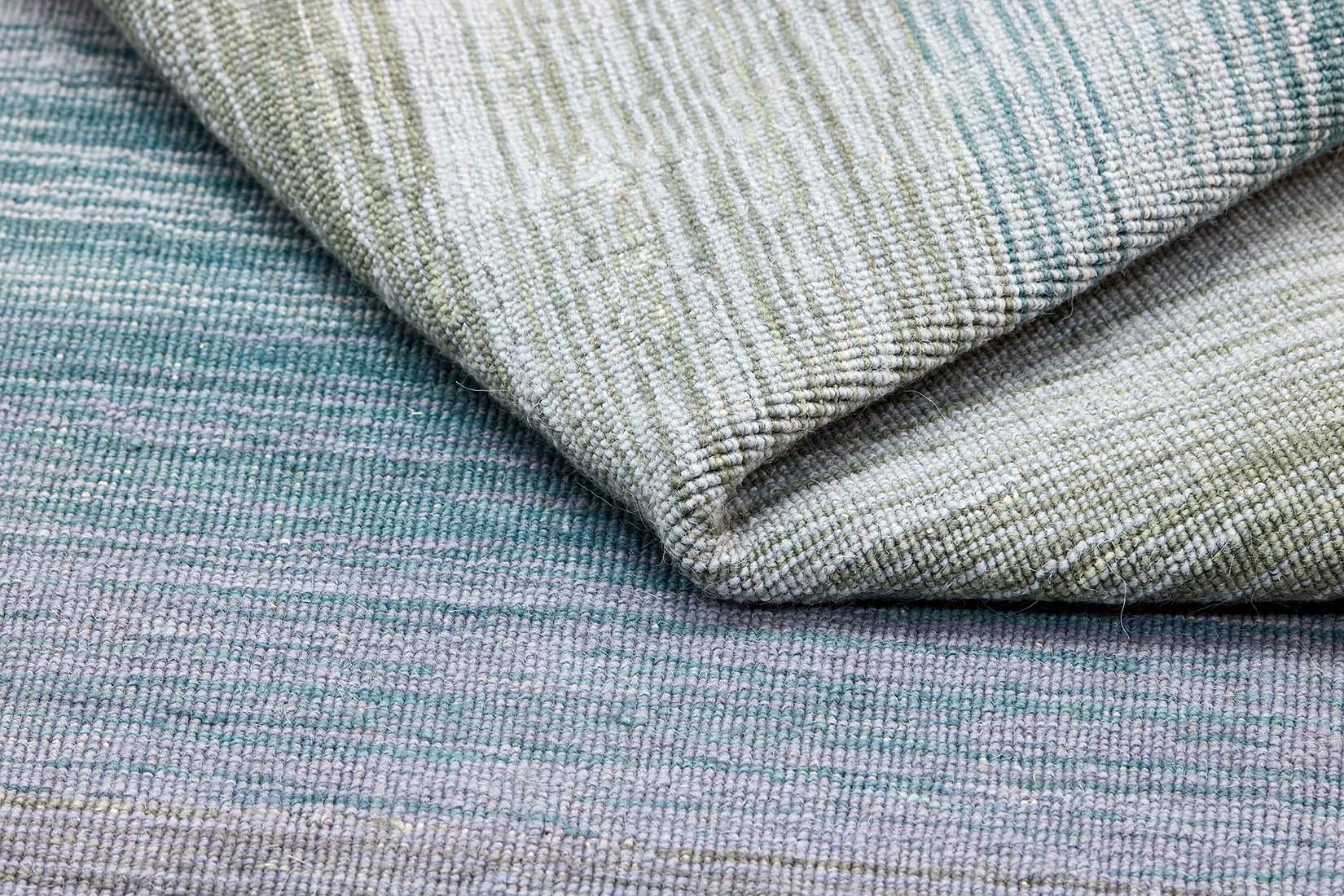 green and purple ombre kelim rug