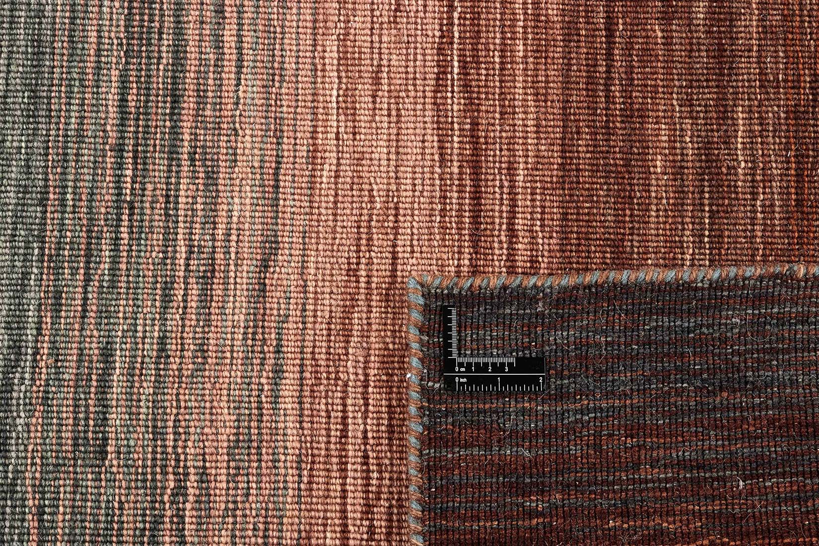 blue and orange ombre flatweave kelim rug