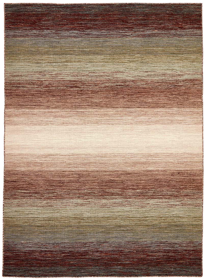 green, brown and cream ombre flatweave kelim rug