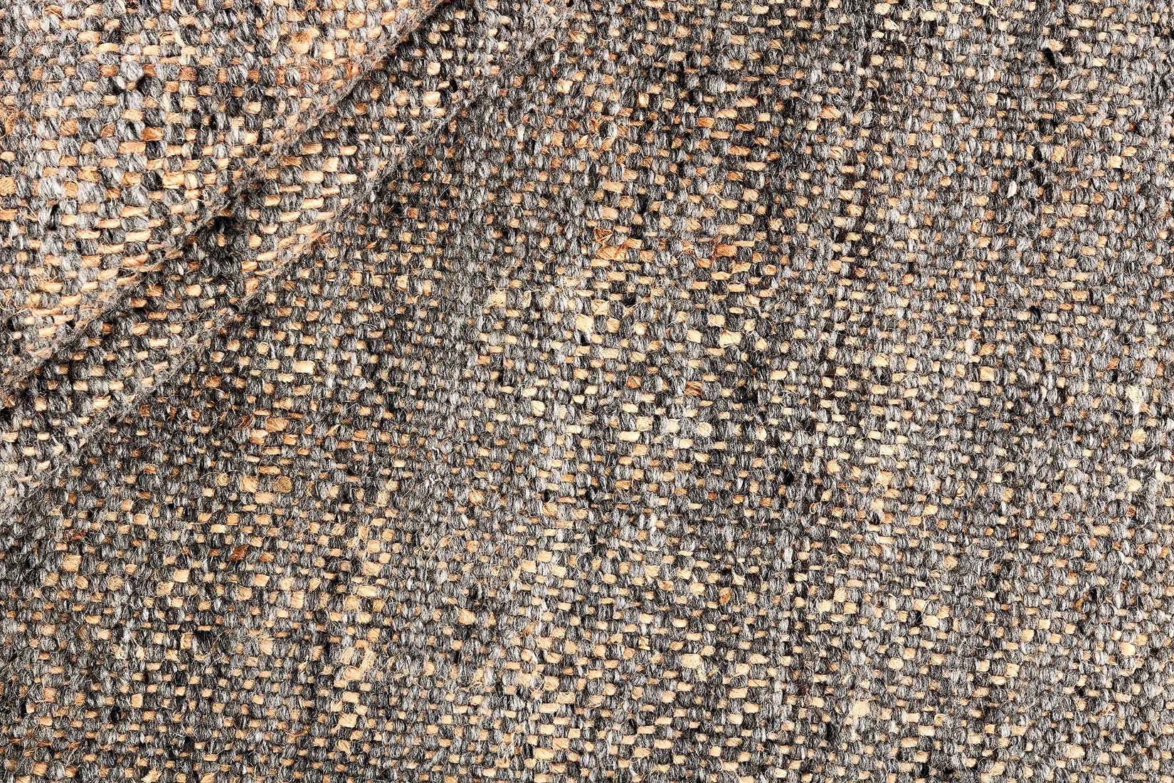 Dark grey textured flatweave rug