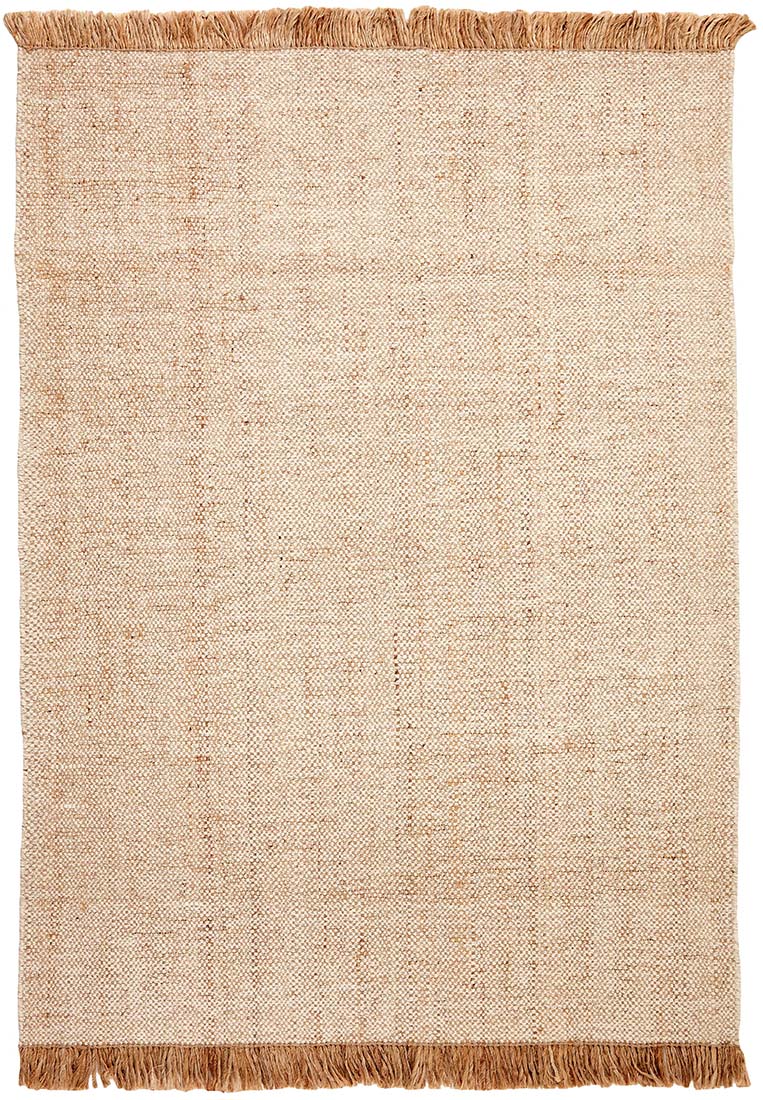 Beige textured flatweave rug