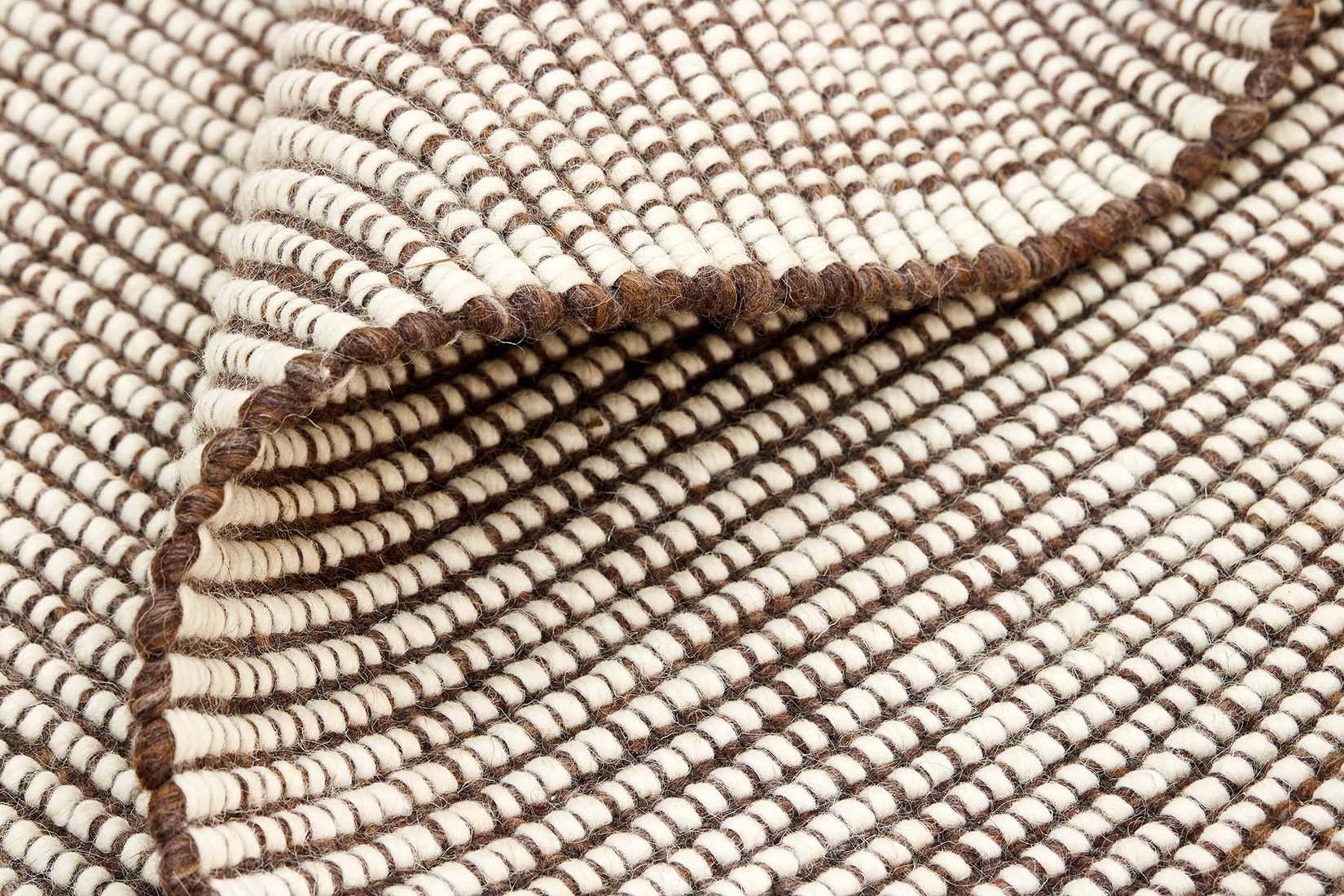 Brown textured flatweave rug