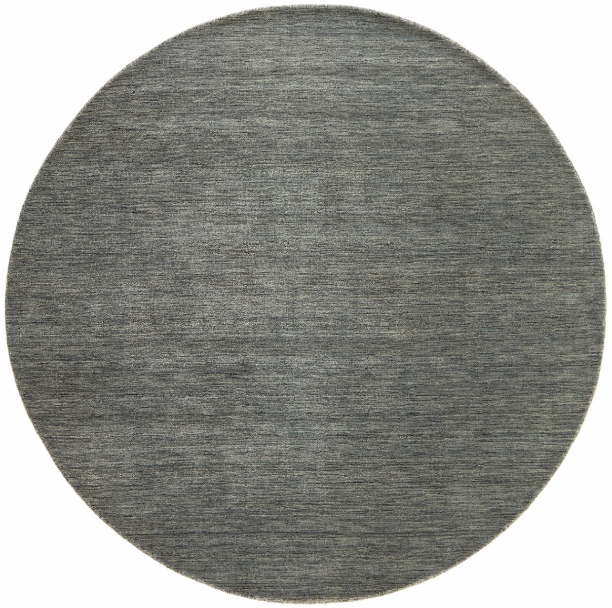 plain grey wool circle rug