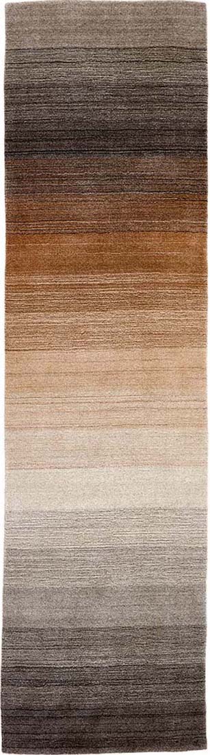 grey, cream, rown and charcoal ombre flatweave kelim runner