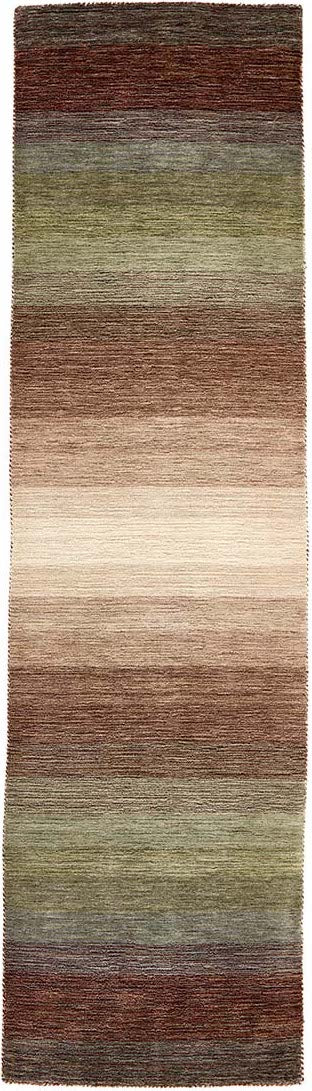 green, brown and cream ombre runner