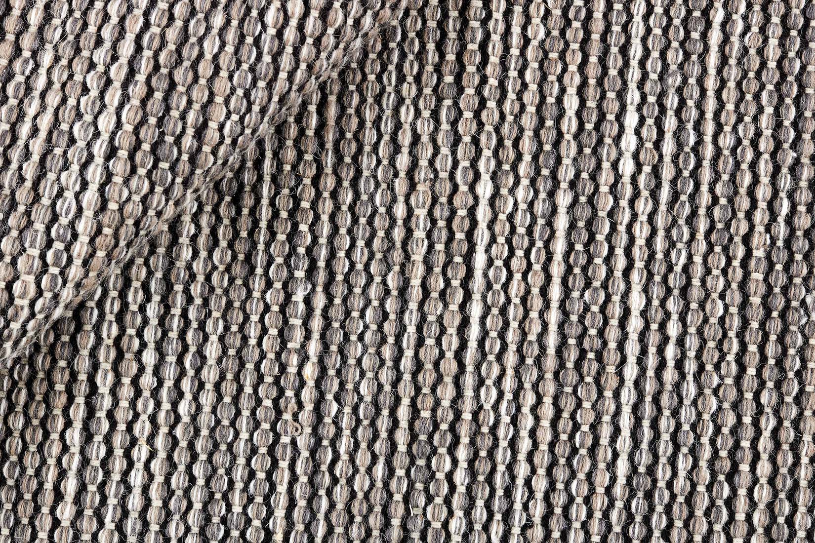 plain grey and beige flatweave runner