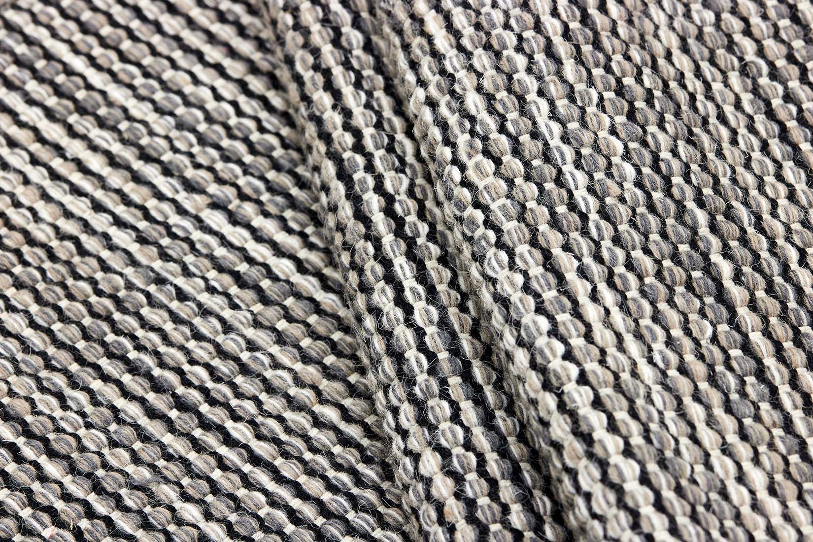 plain grey and beige flatweave runner