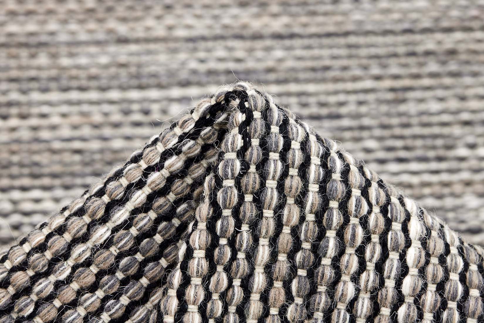 plain grey and beige flatweave runner