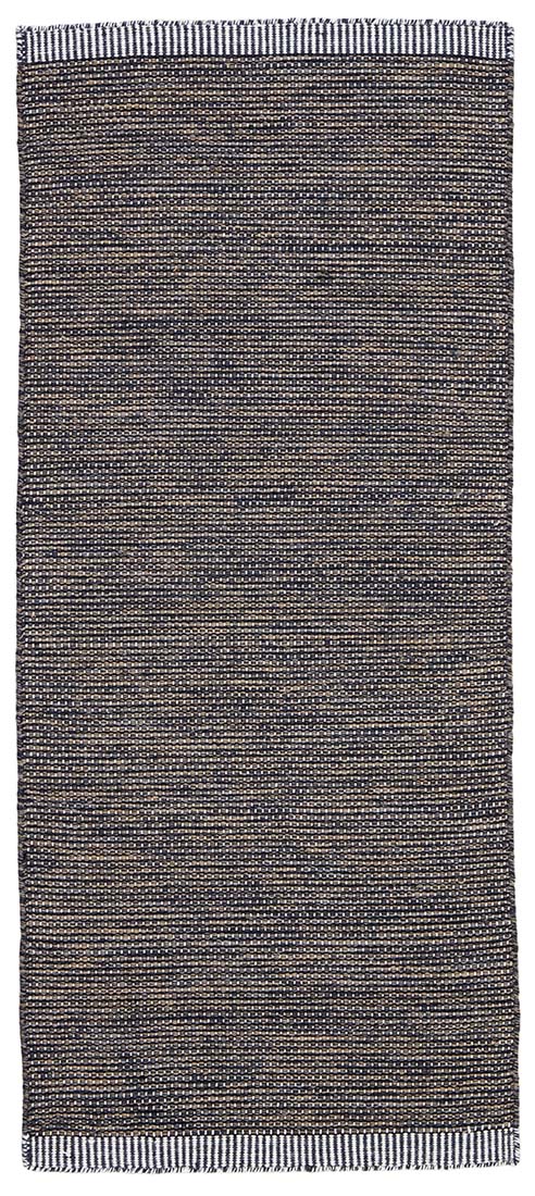 plain brown flatweave wool runner
