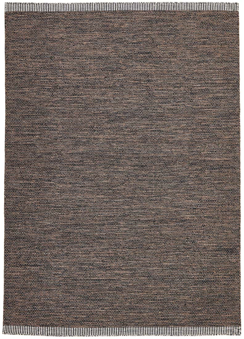 plain brown flatweave wool rug