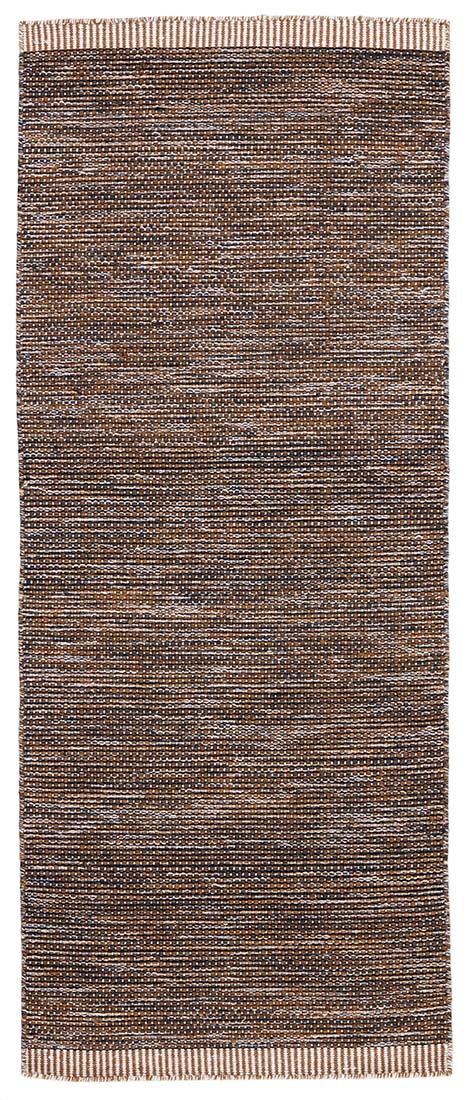 plain soft brown flatweave wool runner