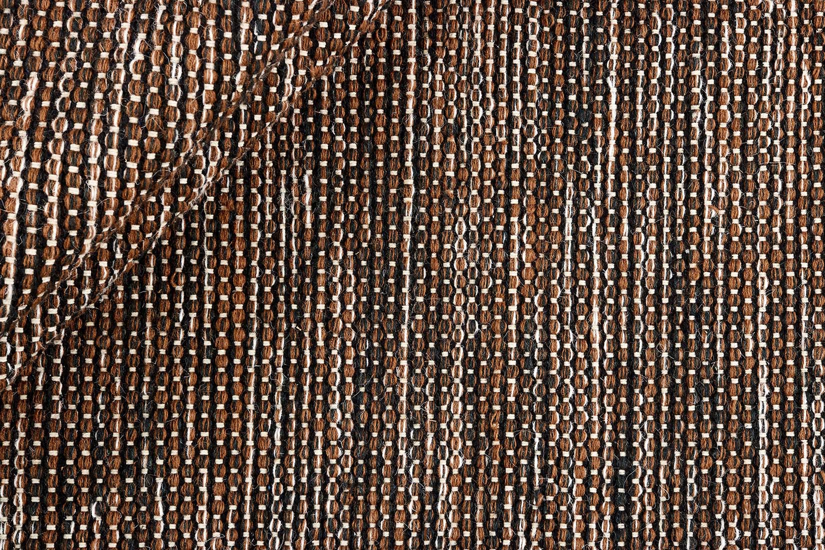 plain soft brown flatweave wool runner