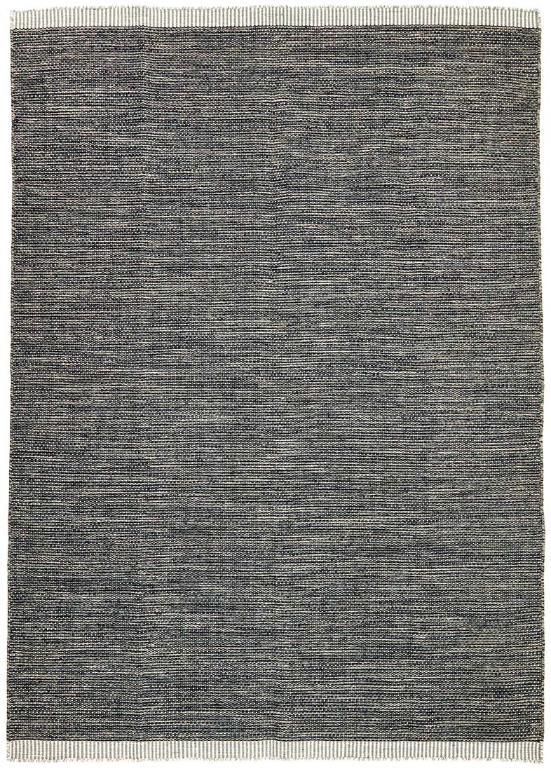 plain black and green flatweave wool rug