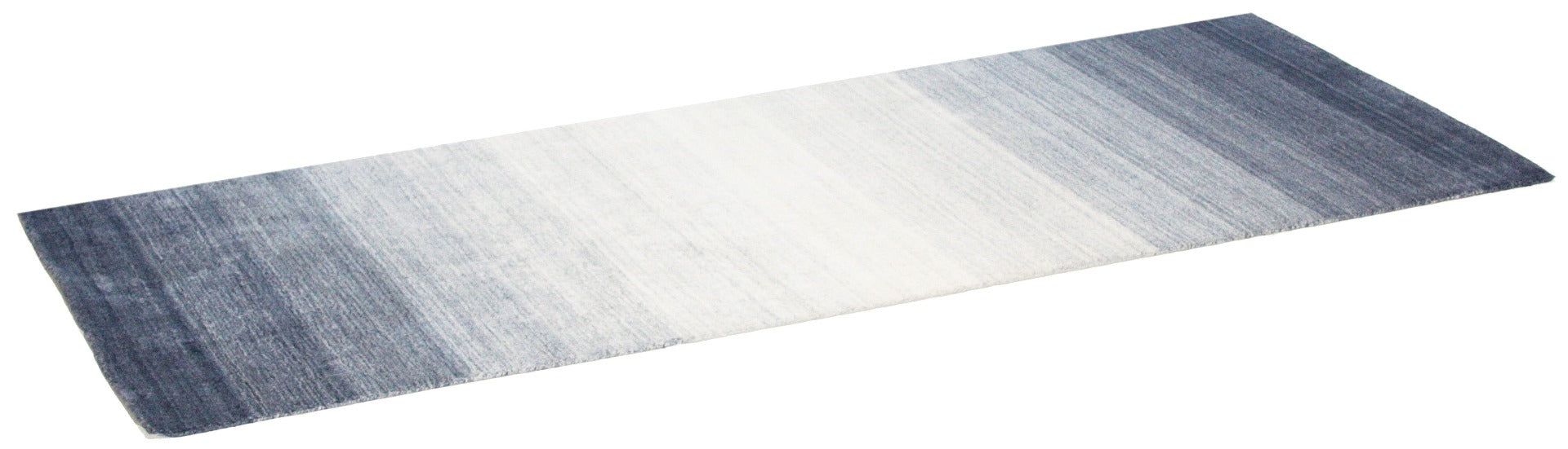 blue and white ombre runner