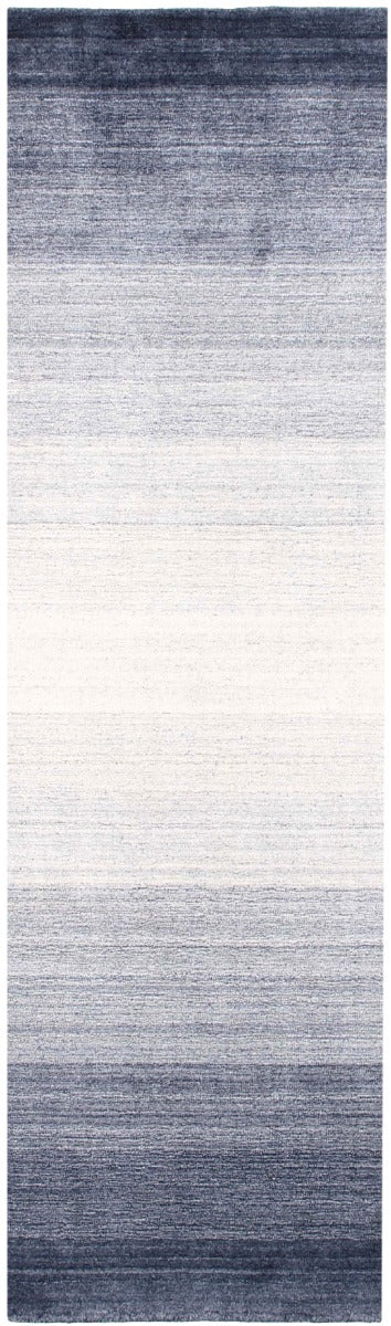 blue and white ombre runner
