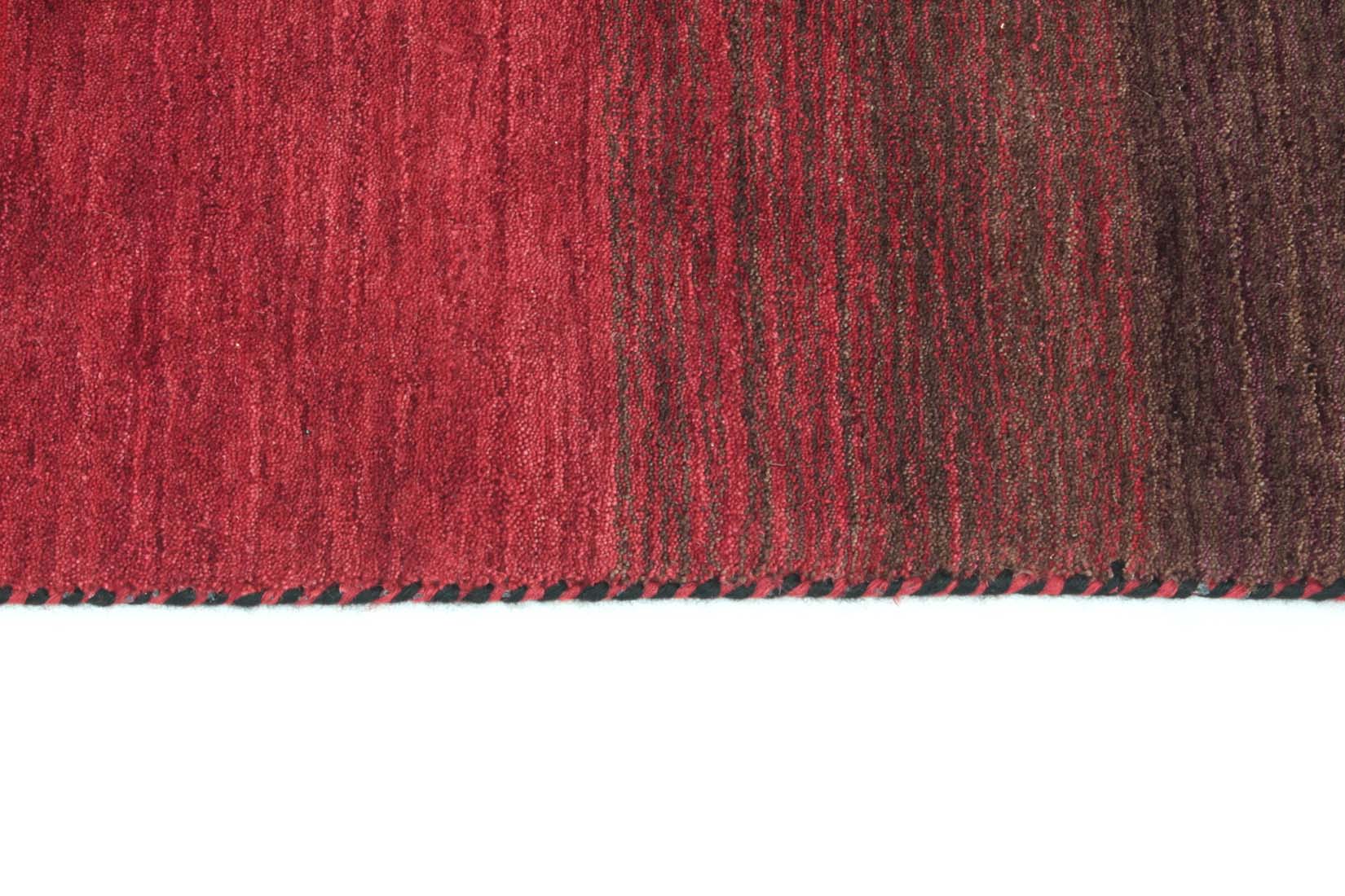 red and black ombre rug
