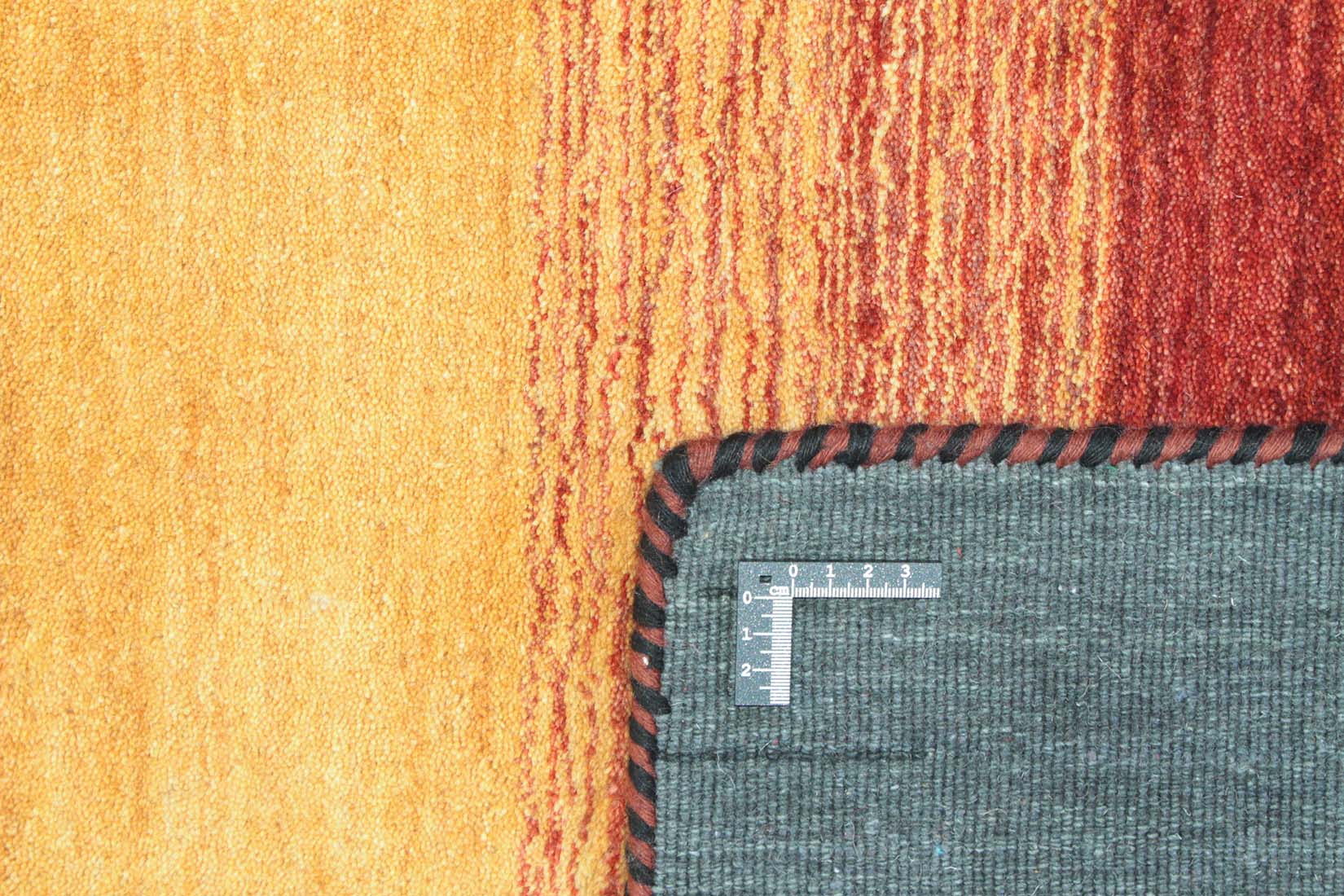 yellow and black ombre rug