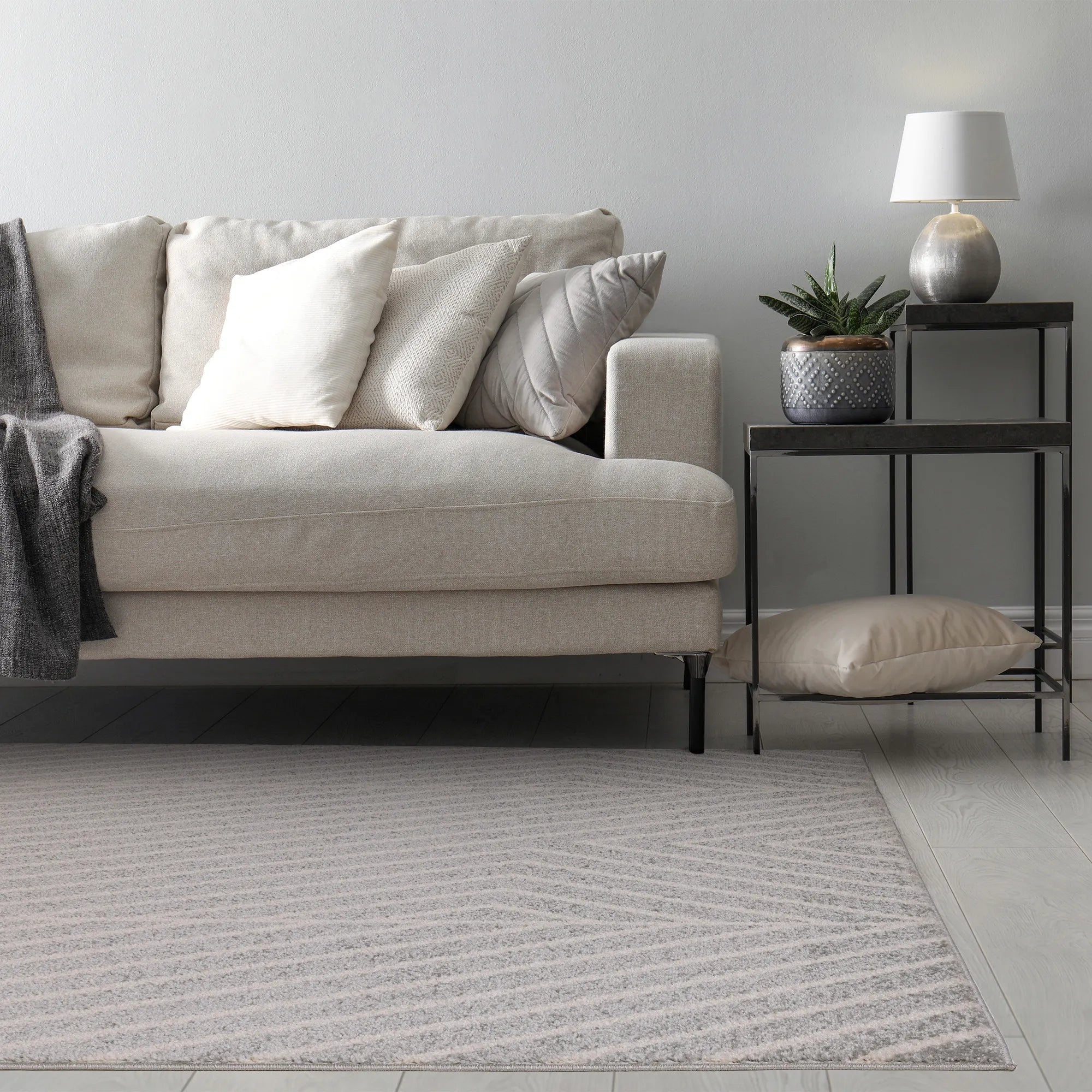 abstract grey flatweave rug