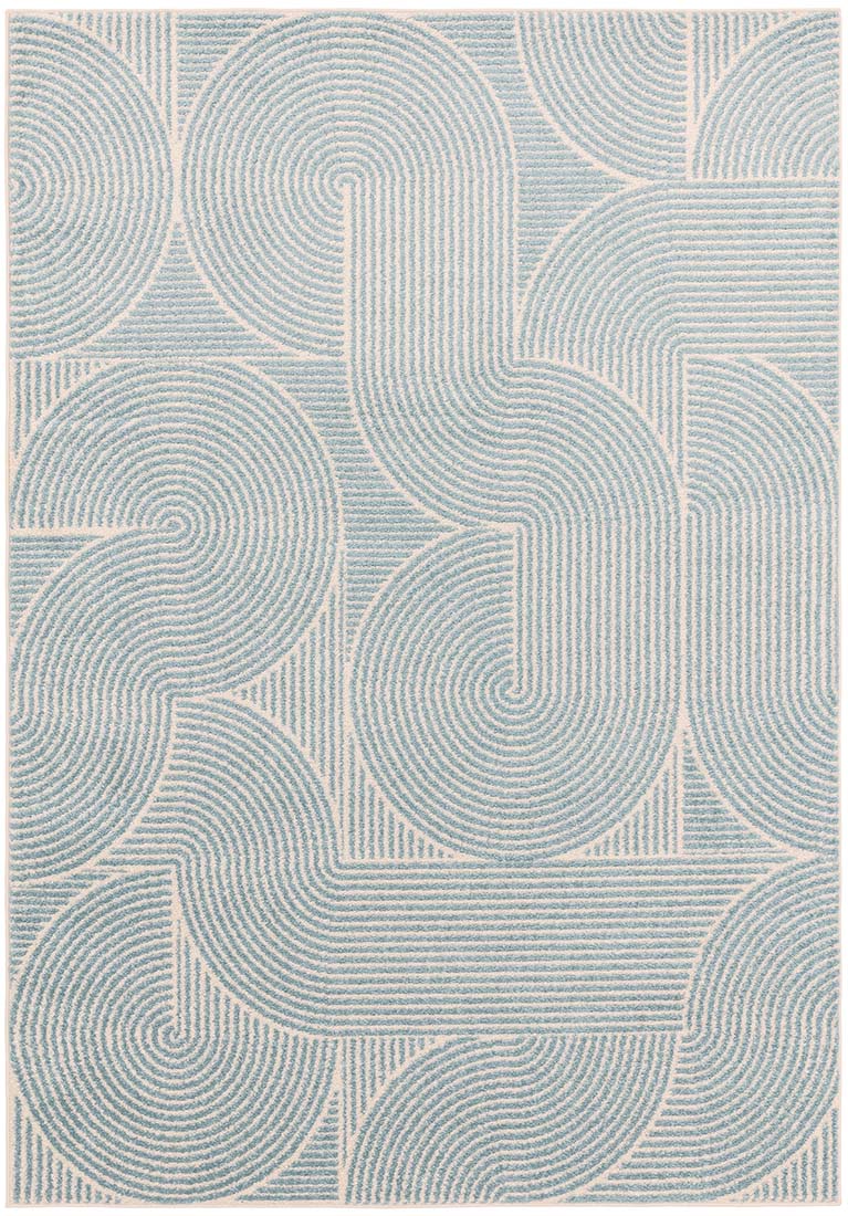 abstract blue flatweave rug