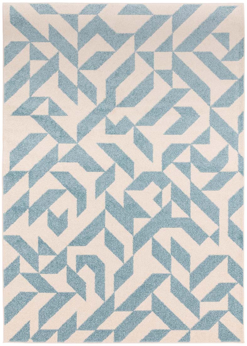 abstract blue flatweave rug