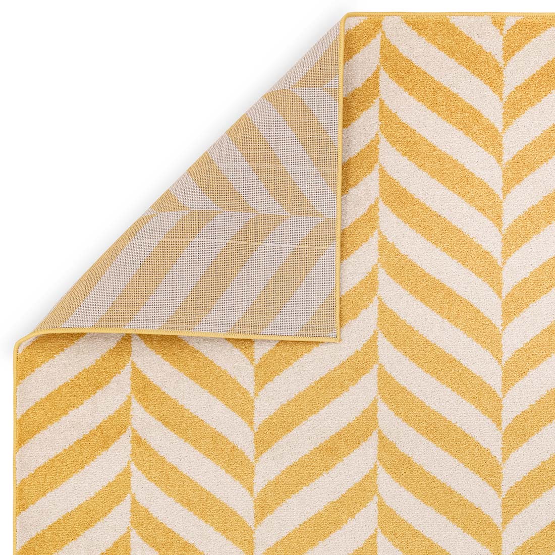 abstract yellow flatweave rug