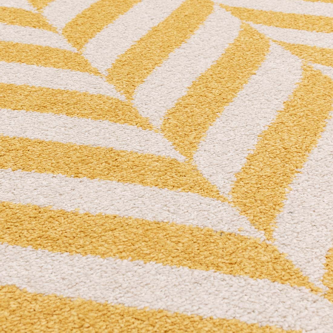 abstract yellow flatweave rug
