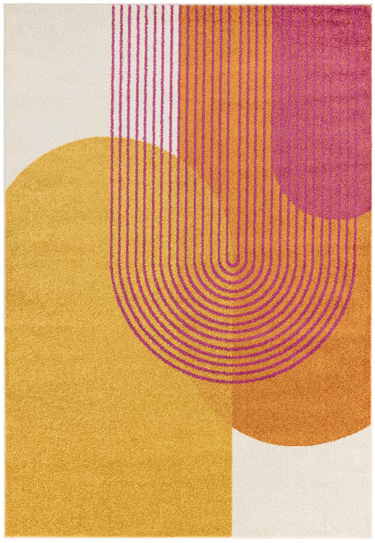 retro orange flatweave rug