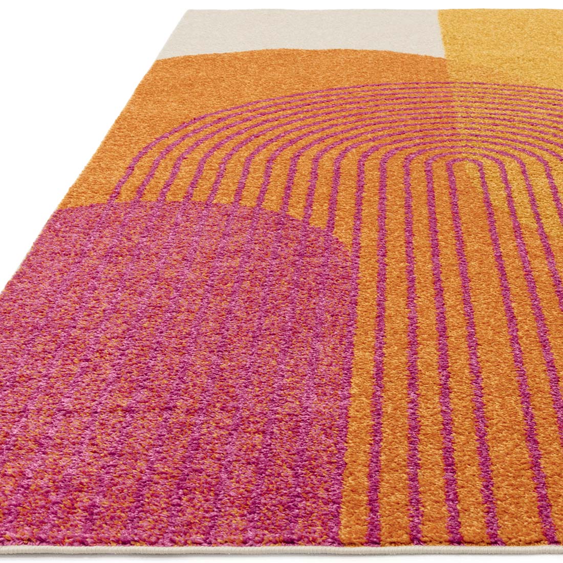 retro orange flatweave rug