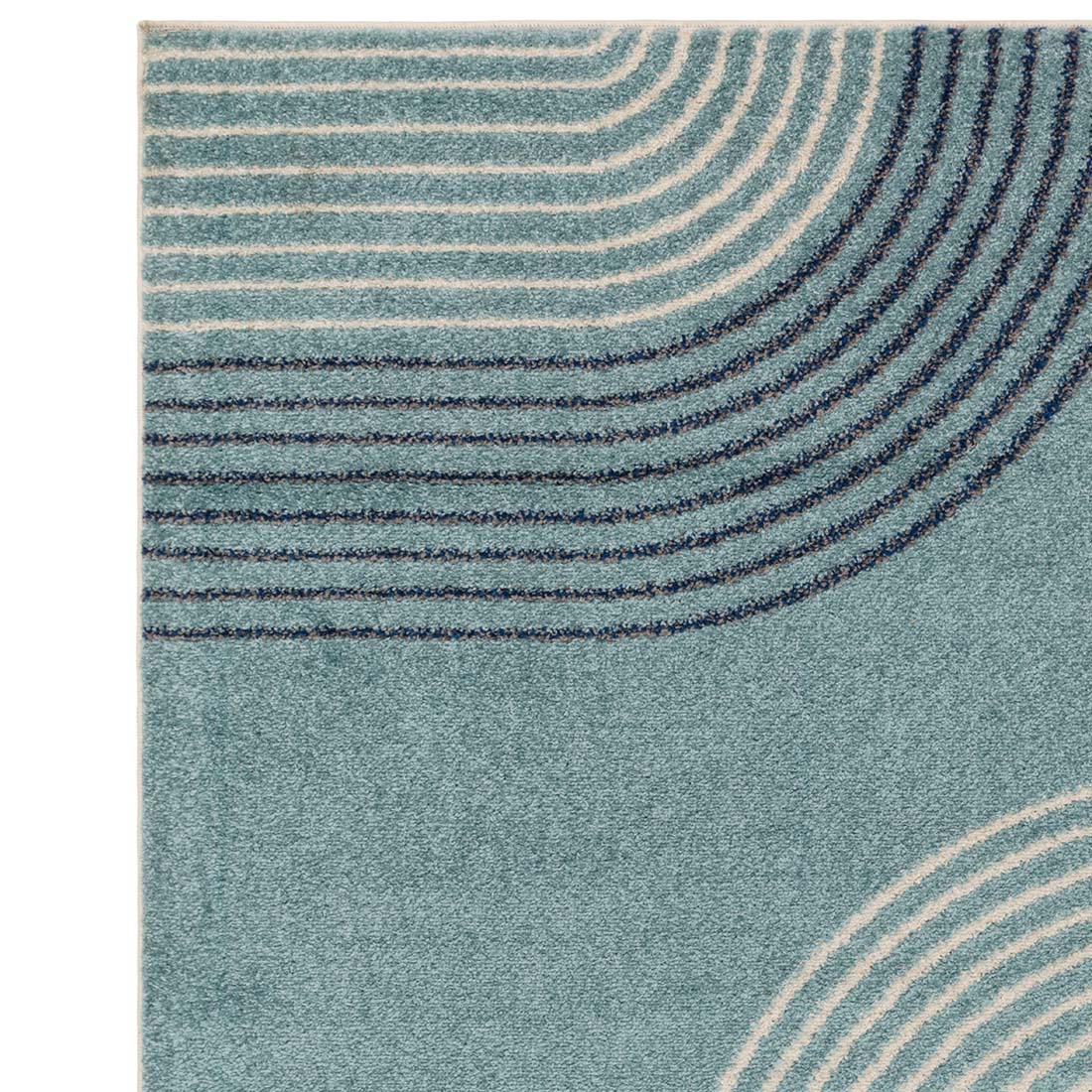 retro blue flatweave rug
